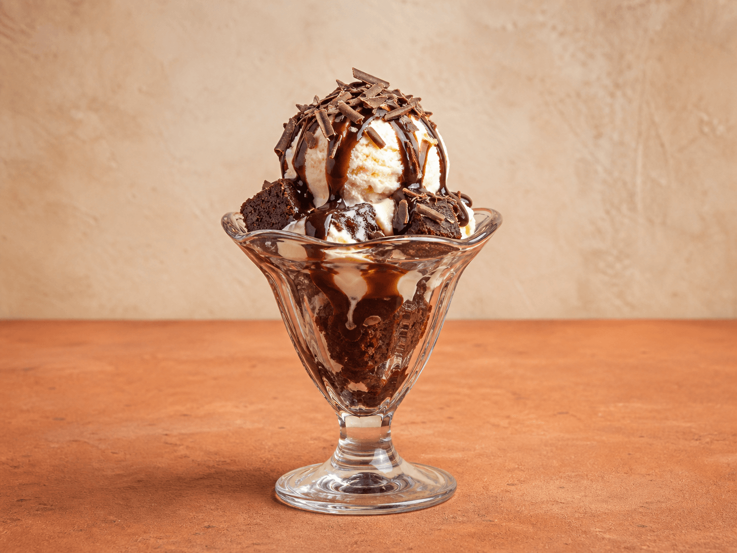 Brownie sundae